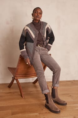 SABIL cotton velvet trousers;${refinementColor}