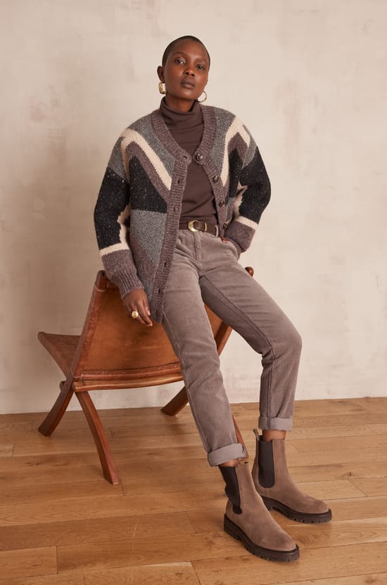 SABIL cotton velvet trousers;${refinementColor}