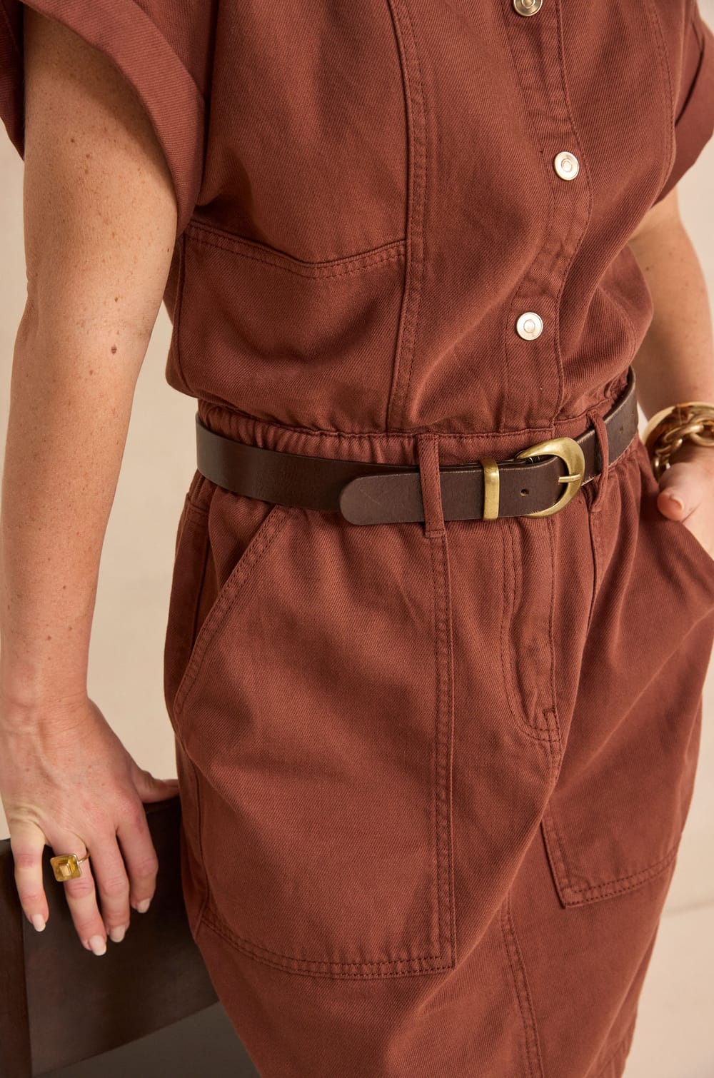 Short cotton dress BETSINA;${refinementColor}