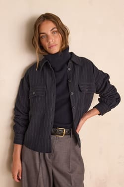 Chemisier CLARA en coton ray&eacute;;${refinementColor}