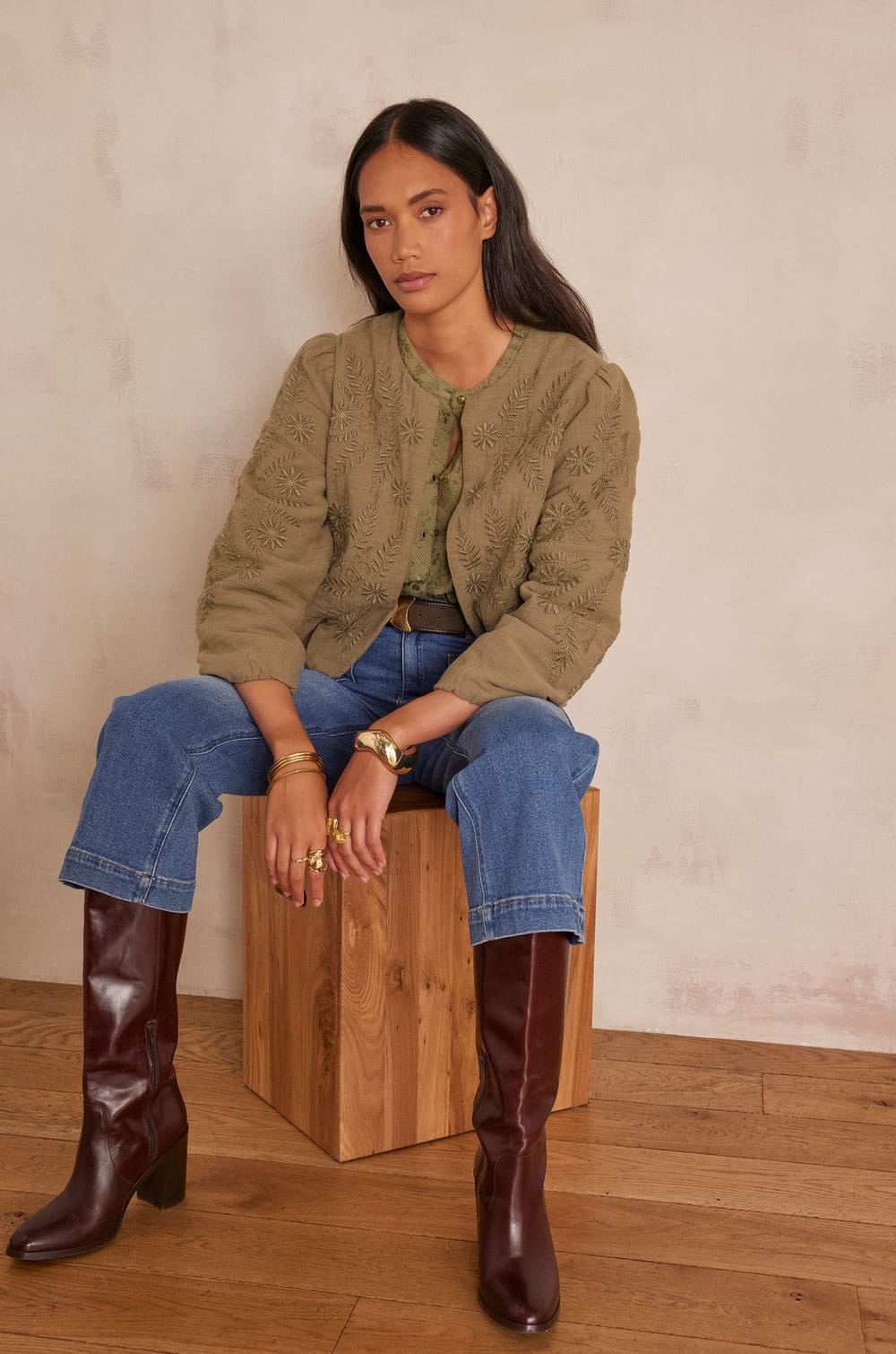 Jacke PAMINA aus Baumwolle;${refinementColor}