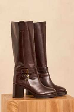 OLIVER leather high-heeled boots;${refinementColor}