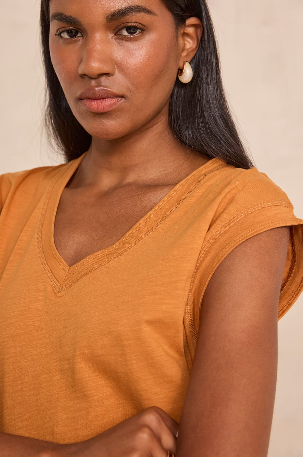 DELYA cotton T-shirt;${refinementColor}