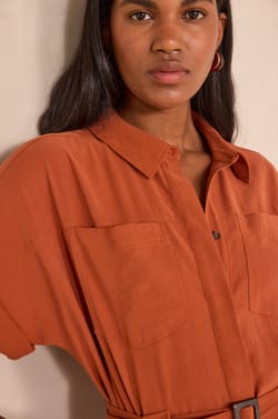 Straight shirt dress RAMA;${refinementColor}