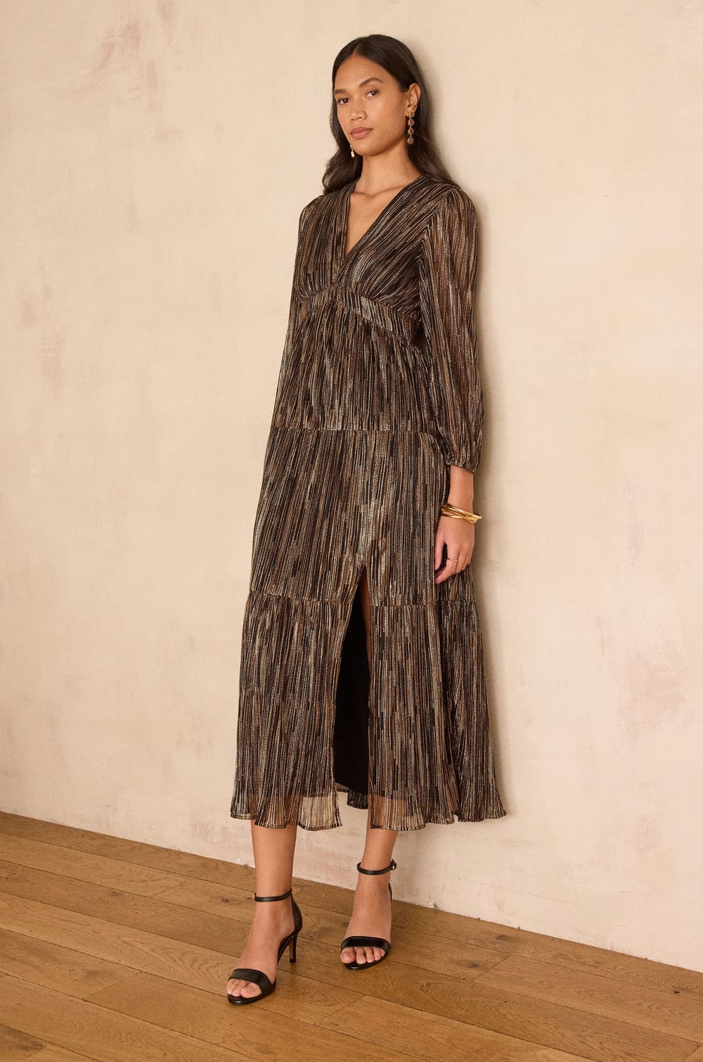 REVEUSE long iridescent Dress;${refinementColor}