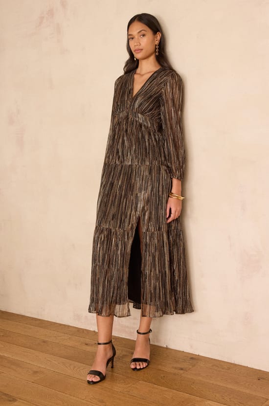 REVEUSE long iridescent Dress;${refinementColor}