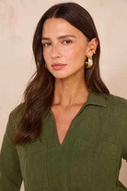 Short-sleeved linen blouse DELVA;${refinementColor}