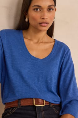 3/4 Sleeve T-shirt LIANA;${refinementColor}
