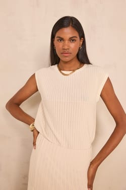 ALBANE sleeveless sweater;${refinementColor}