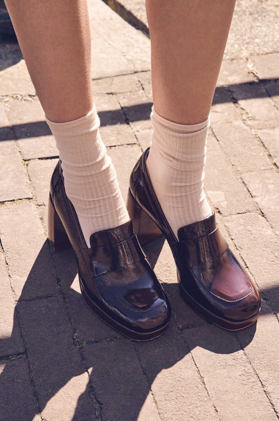 VIOLETTE leather loafers;${refinementColor}