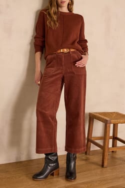 Pantalon SELYNA en velours de coton;${refinementColor}