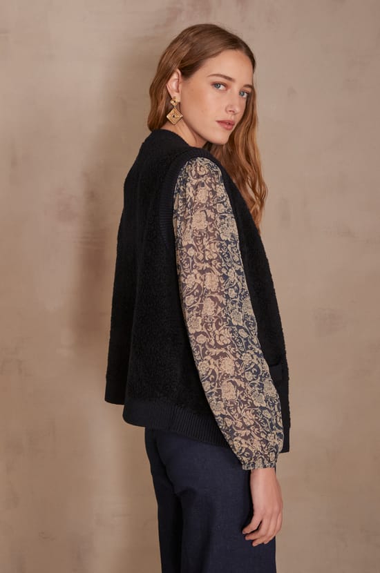 CLARENCE sleeveless wool jacket PhotoZ | 1-2-3