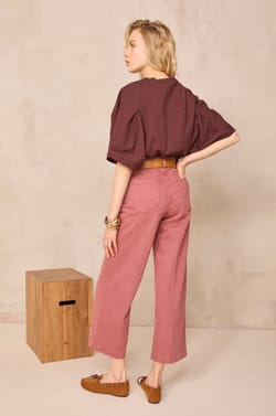ROSIE cropped straight pants;${refinementColor}