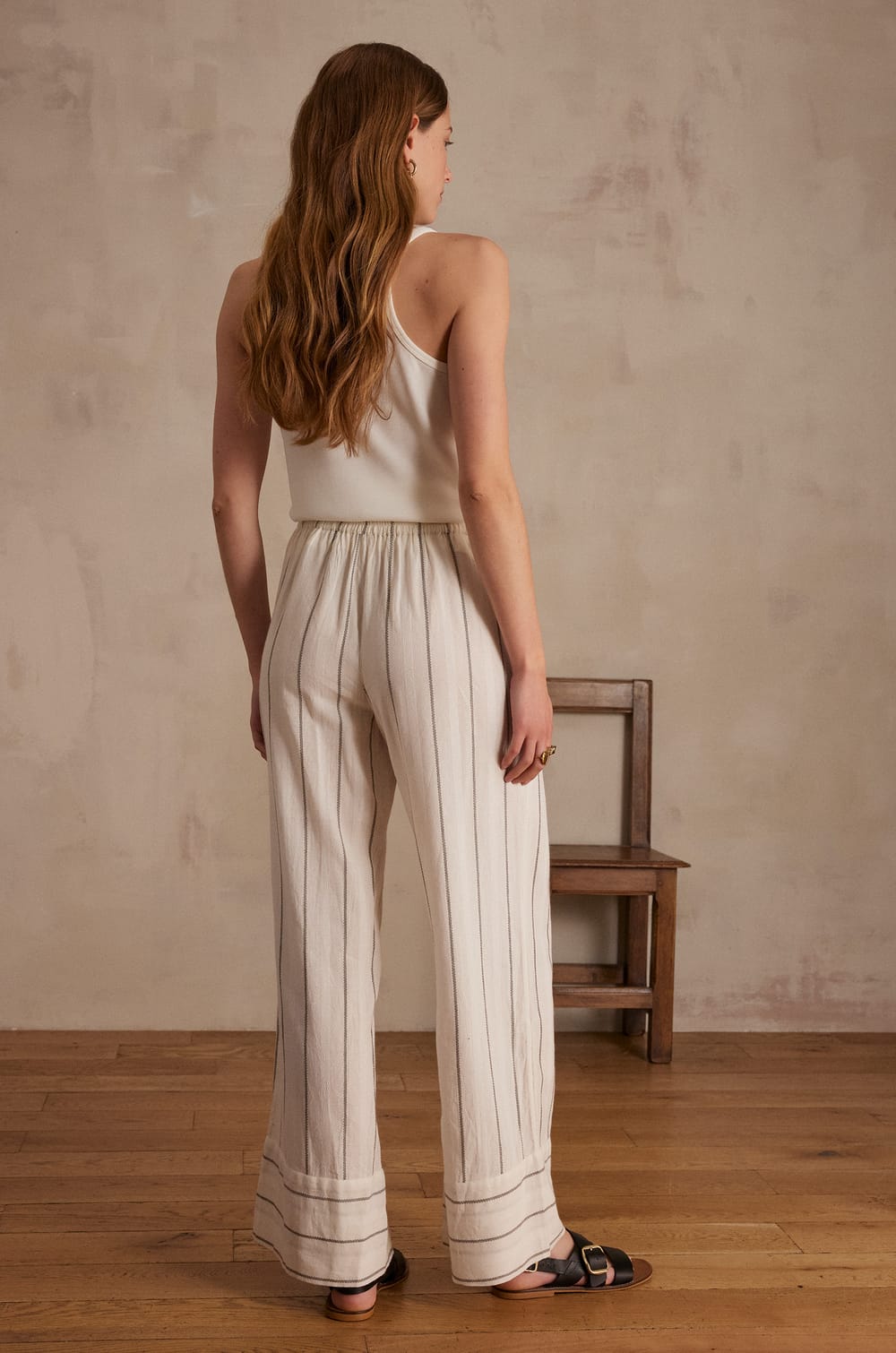PRINCE striped trousers;${refinementColor}