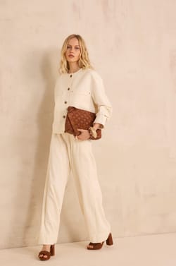 Long sleeve cotton blend jacket VINCE;${refinementColor}