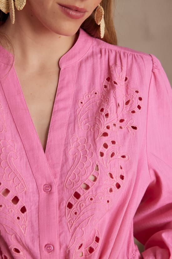 Robe longue LIVE en coton;${refinementColor}