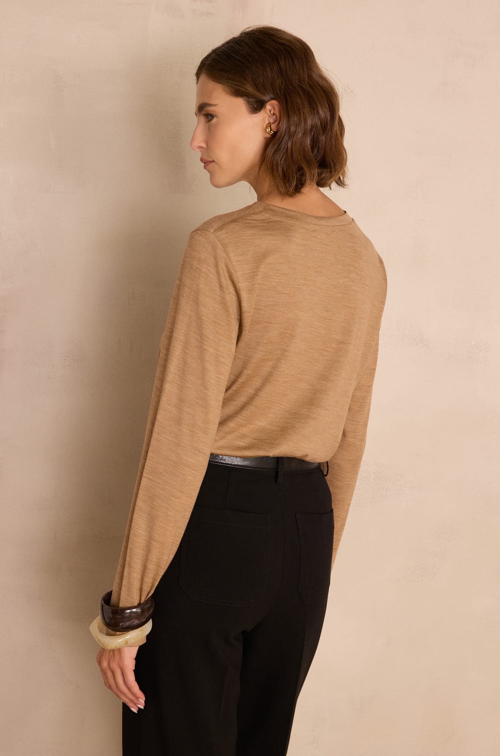 FAUSTINE T-shirt in 100% wool;${refinementColor}