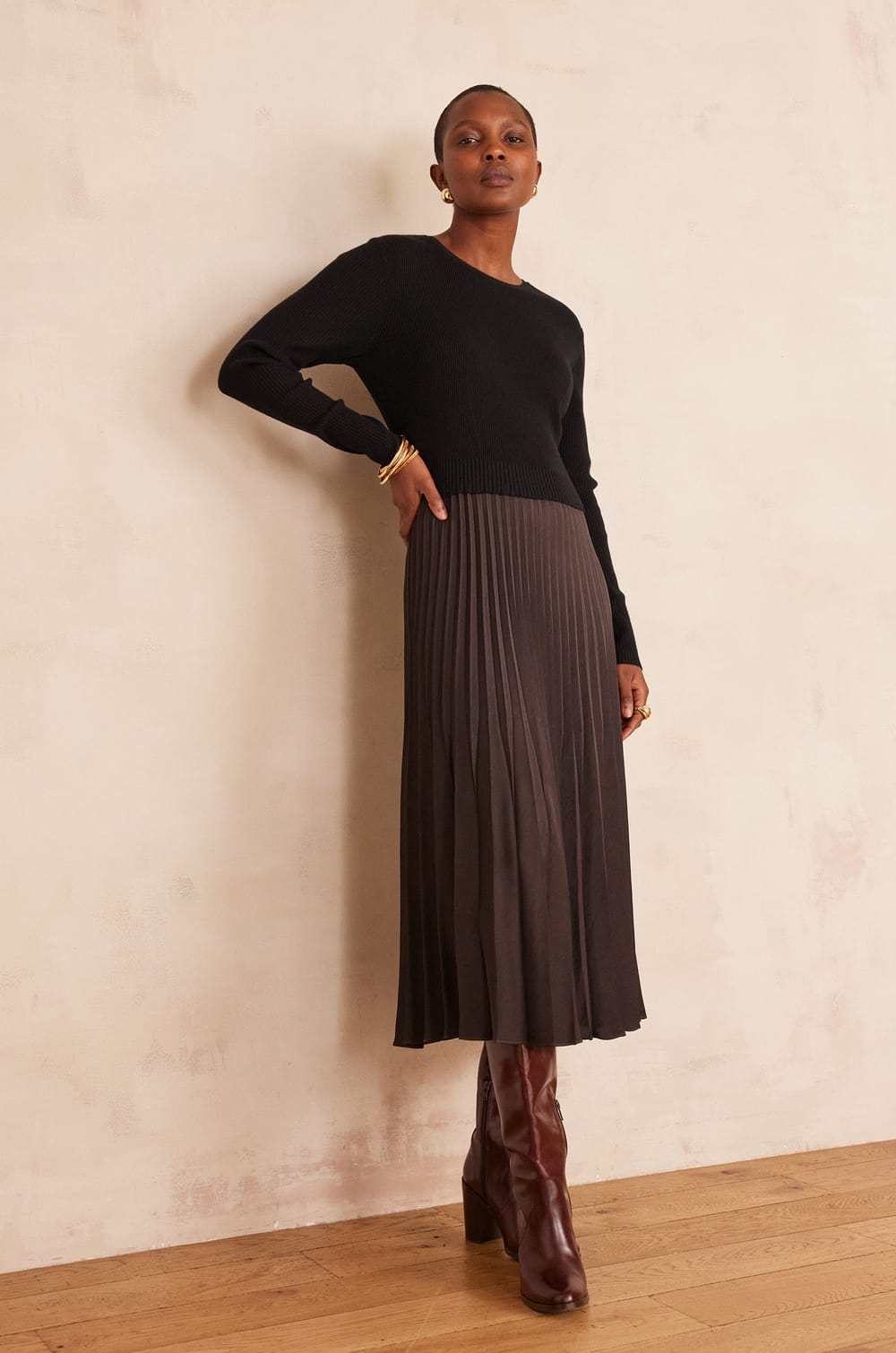 Robe bi-matière RUBIS;${refinementColor}