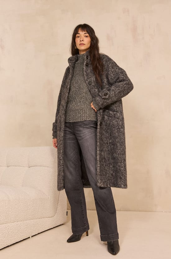 DUKE wool and alpaca blend coat;${refinementColor}