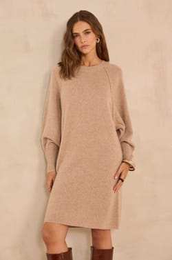 Princess cashmere sweater dress;${refinementColor}