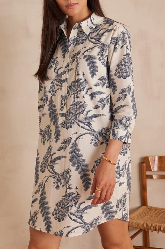Robe chemise LISEA en coton;${refinementColor}