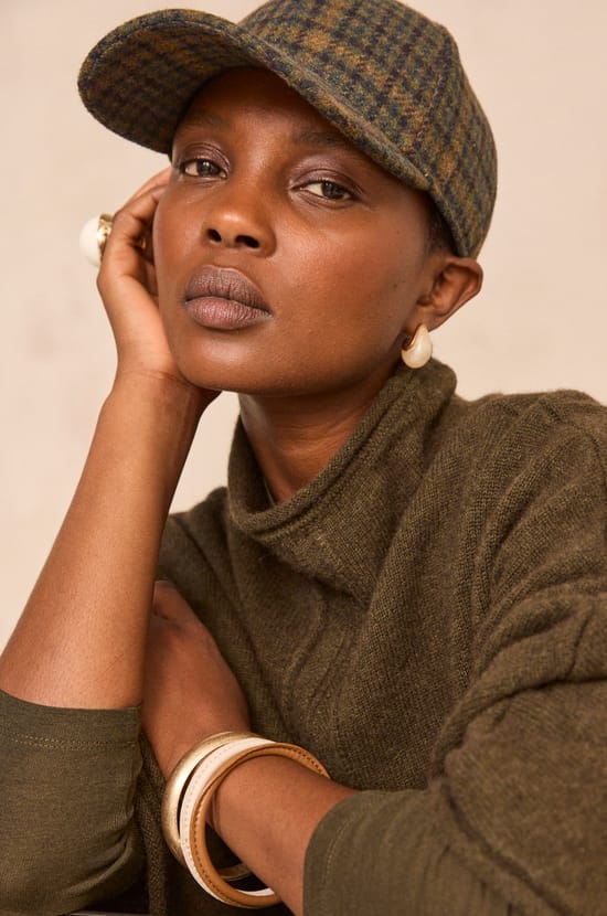 GASTON plaid printed cap;${refinementColor}