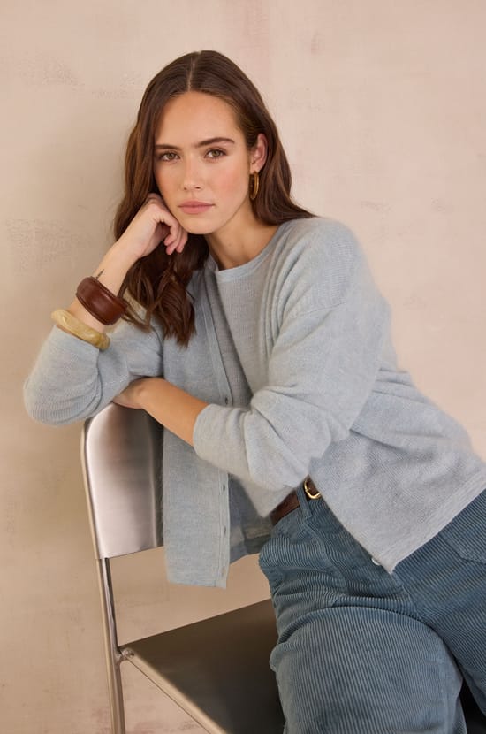 PAOLO mohair and wool cardigan;${refinementColor}