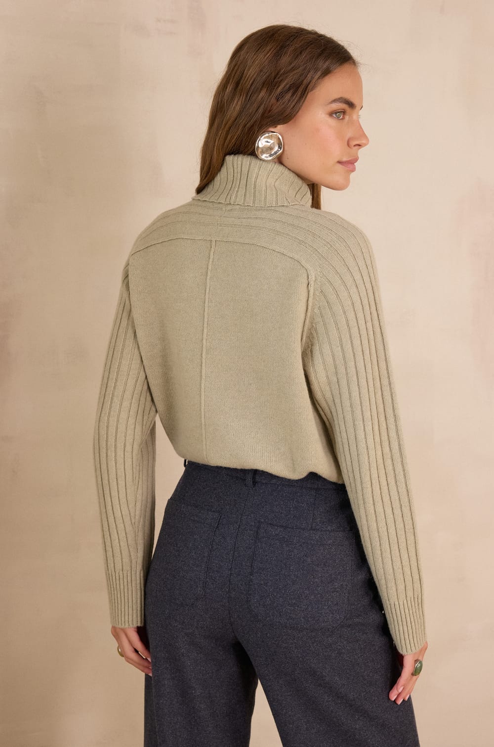 BLAISE turtleneck jumper in wool;${refinementColor}