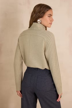 BLAISE turtleneck jumper in wool;${refinementColor}