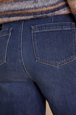 ANAIS wide-leg raw denim jeans;${refinementColor}