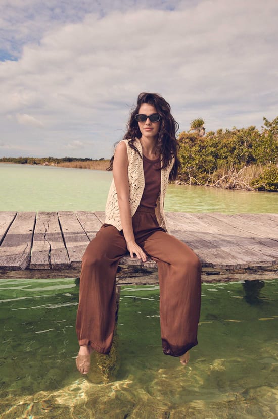 Satin wide trousers TOBIAS;${refinementColor}