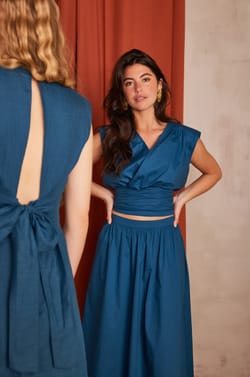 Blouse PAQUERETTE en coton;${refinementColor}