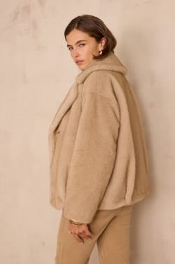 DEREK Fluffy Coat;${refinementColor}