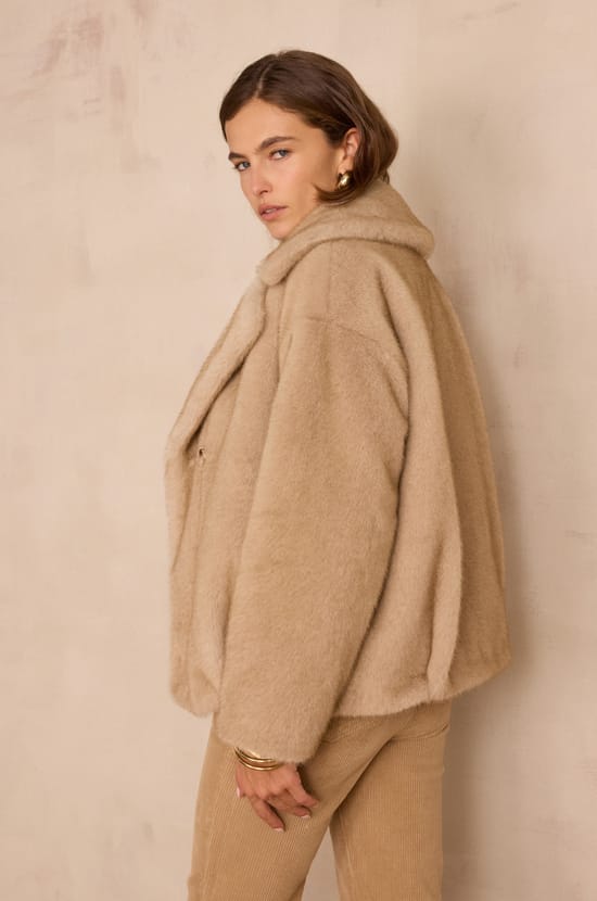 DEREK Fluffy Coat;${refinementColor}