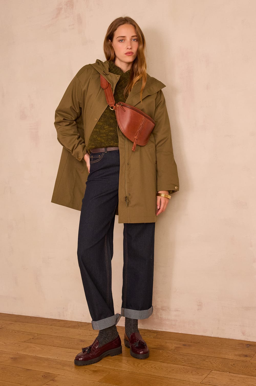 ANITA long cotton parka;${refinementColor}