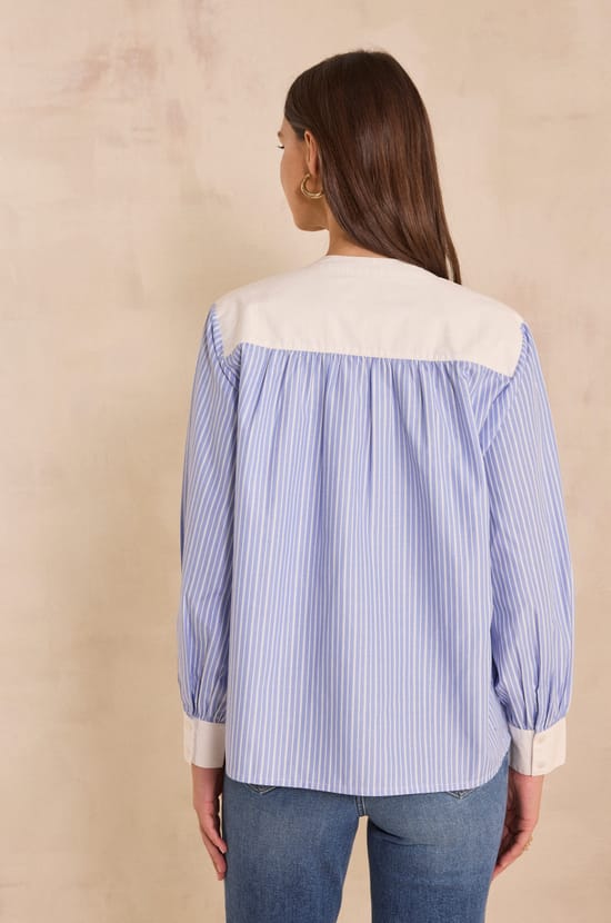 Blouse ray&eacute;e &agrave; manches longues MANAELLE;${refinementColor}