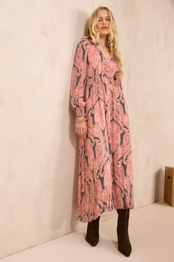 Flowing printed dress PASTEL;${refinementColor}