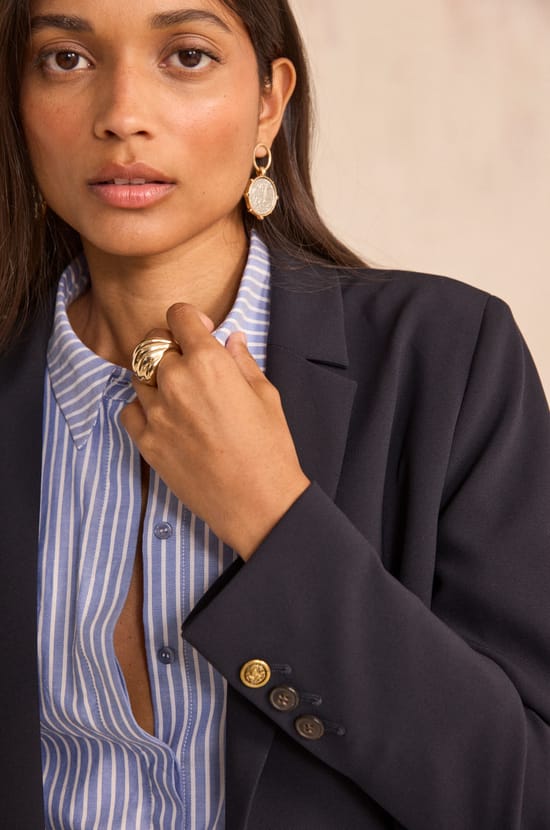Navy blazer BARBARA B WALL;${refinementColor}