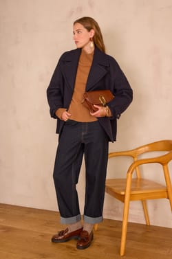 DEAN wool pea coat;${refinementColor}