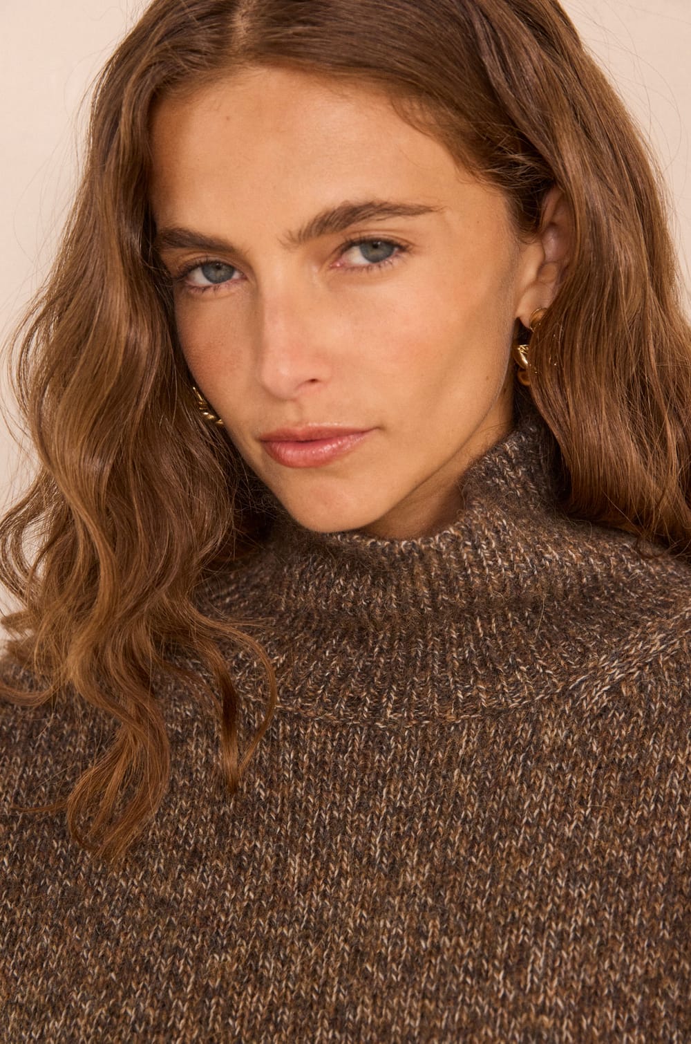 ASTRID mixed alpaca and wool turtleneck sweater;${refinementColor}