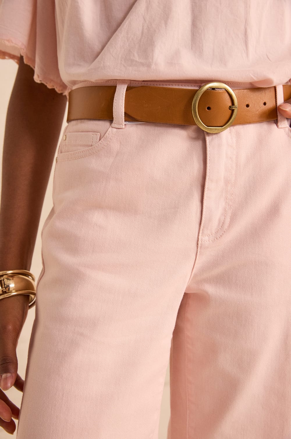 Bermuda en coton m&eacute;lang&eacute; RAYAN;${refinementColor}