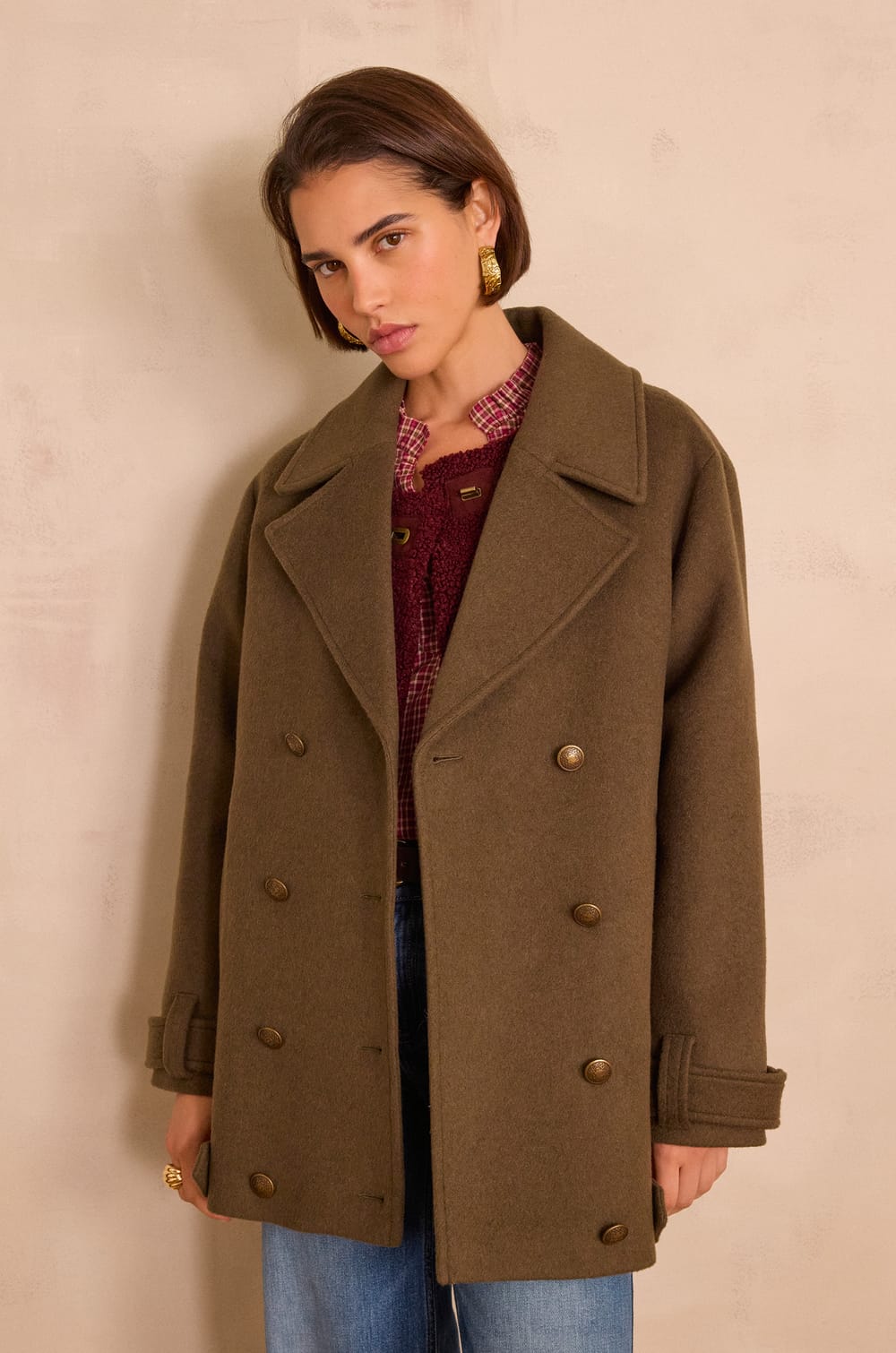 FLETCHER wool coat;${refinementColor}