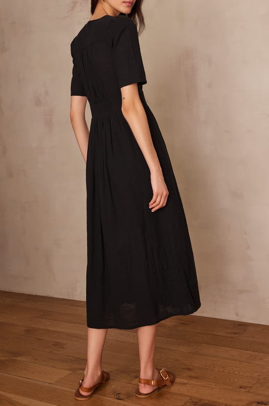Long LOVE cotton dress;${refinementColor}