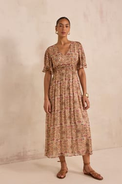 Robe droite imprim&eacute;e BALI;${refinementColor}