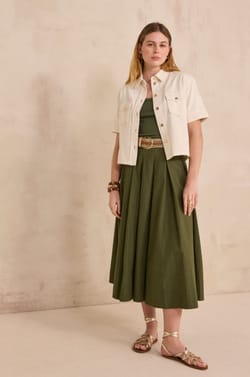 DIEGO short sleeve denim shirt;${refinementColor}