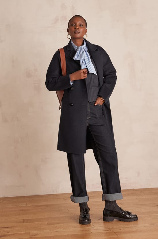 ABEL sleeveless tailored striped waistcoat;${refinementColor}