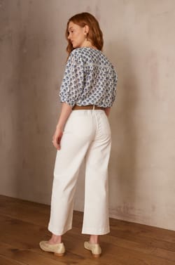 Pantalon large en coton LEA;${refinementColor}