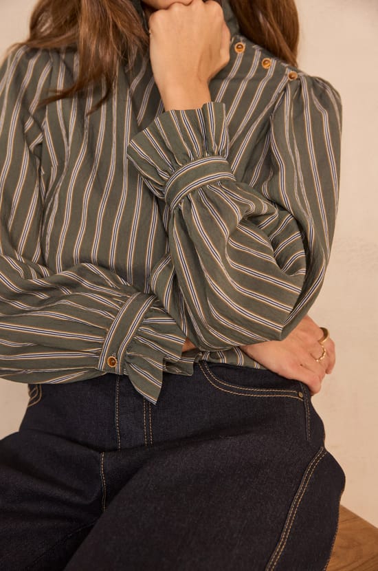 MARIA striped blouse;${refinementColor}