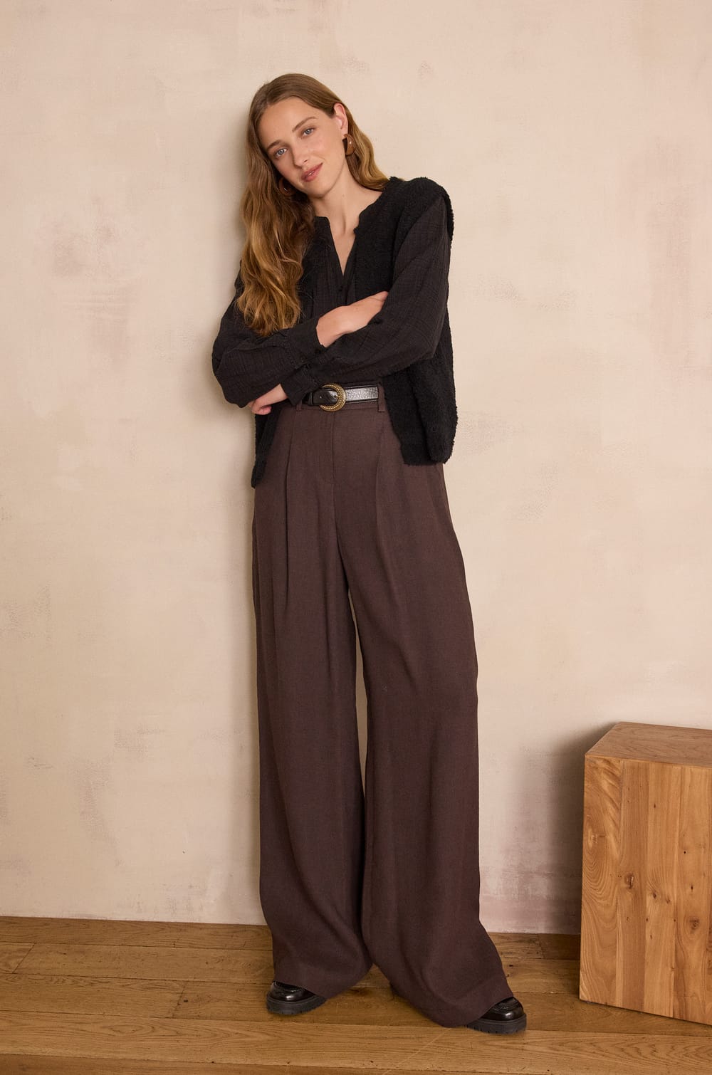 FLAUBERT wide leg trousers;${refinementColor}