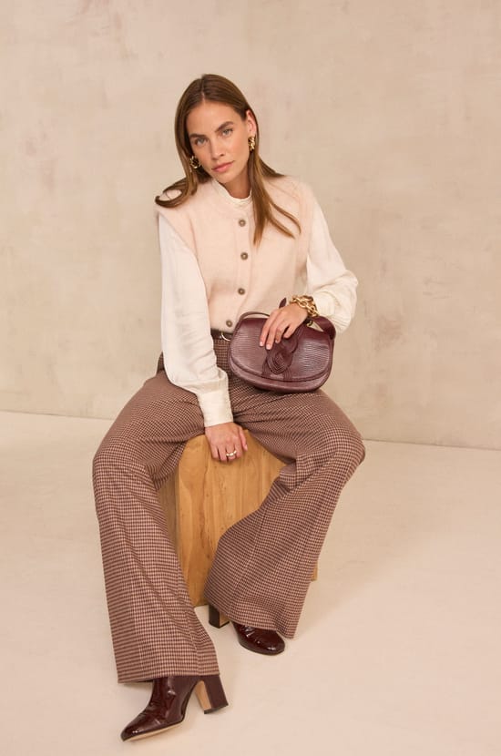Sleeveless mohair blend sweater LOULOU;${refinementColor}